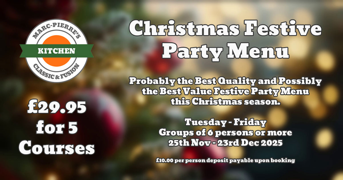 Christmas Party Menu 2025